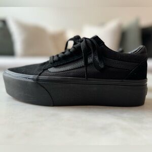 VANS Old Skool Stackform Shoe All Black NEVER WORN
